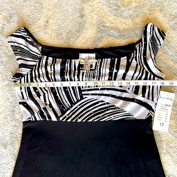 Joseph Ribkoff Black & White Midi Dress - Picture 3 of 10